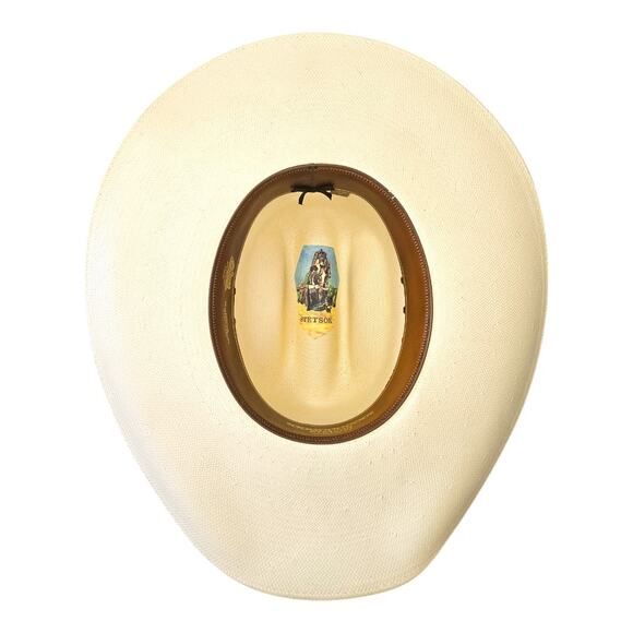 NWOT Stetson Maddock 10X Cowboy Straw Hat in Natural Cream Color (Size: 7) - Picture 9 of 12